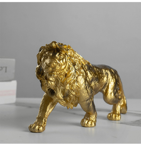 Statue de <span class=keywords><strong>Lion</strong></span> de Style Européen <span class=keywords><strong>Figurine</strong></span> Animale en Résine Ornement de Décoration de Maison pour Salon, Bureau ou Hôtel - Product Image 3