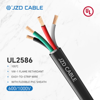Câble de commande multiconducteur JZD UL2586, 2 à 12 conducteurs, en cuivre nu/étamé, certifié RoHS pour le câblage d'équipements électroniques