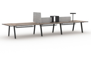 Wesome Office Furniture Storage Armrest Reception Meeting Commercial Sectional Leather Sofa Modern Set Building Wood - Product Image 3