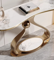 Table console d'entrée de luxe pour la décoration de la maison, élégance, tables longues pour couloir, salon moderne, armoire console en marbre