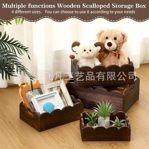 Wooden <b>Storage</b> Box Rectangle Large Capacity Food <b>Storage</b> <b>Kitchen</b> Vegetable Fruit Organizer - Product Image 2