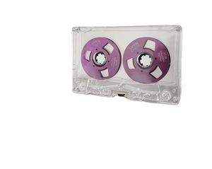 Estuche rígido transparente de plástico para cintas de casete con bobinas doradas, almacenamiento de audio para reproductor de casete - Product Image 6