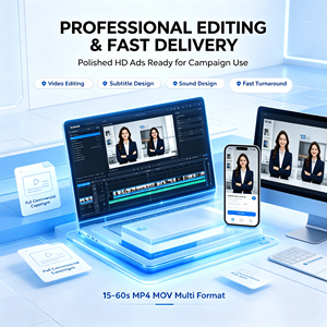 Servicio de Creación de Videos de Marketing Generados por IA, Anuncios Publicitarios en HD, Formato <span class=keywords><strong>MP4</strong></span> para Campañas de <span class=keywords><strong>Facebook</strong></span> y TikTok, Escritura de Scripts para el Público - Product Image 3