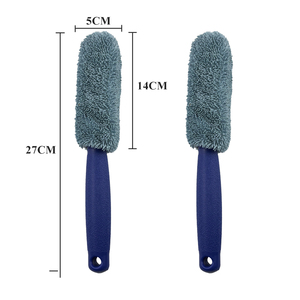 แปรงทำความสะอาดดุมล้อพลาสติกถักขนแปรงล้างรถปลอดภัยเครื่องมือรายละเอียดสำหรับการกำจัดสิ่งปนเปื้อน - Product Image 4