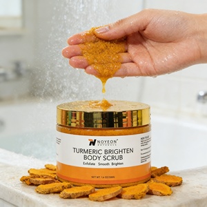 Exfoliante Corporal de Cúrcuma y Ácido Kójico de Alta Calidad, Blanqueador e Iluminador <span class=keywords><strong>para</strong></span> Piel Caribeña, Cuidado Antiinflamatorio - Product Image 1