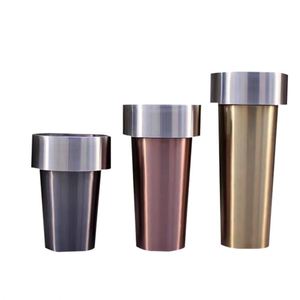 Maceta de Metal Decorativa de Acero Inoxidable de Último Diseño para Jardín <span class=keywords><strong>Urbano</strong></span> - Product Image 1
