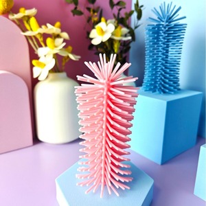 Brosse de nettoyage de bouteille en silicone de résistance à la chaleur douce de dissolvant bactérien de nettoyage en profondeur de dernier style en gros - Product Image 5