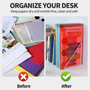 Nhựa tập tin thư mục cho các tài liệu 6 cái nhựa phong bì tái sử dụng rõ ràng tập tin thư mục tập tin túi tài liệu chủ A4 Kích thước - Product Image 3