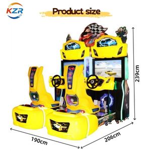 Machine de jeu d'arcade de course de luxe à écran 32 pouces pour deux joueurs, simulateur de conduite de voitures de course Outrun, à monnayeur et connectée - Product Image 4