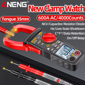 Multimètre numérique à pince ampèremétrique AC ANENG ST182 <span class=keywords><strong>Pro</strong></span> 4000 points, 400A, plage automatique, rétroéclairage, mesure de diode, 1 an - Product Image 2
