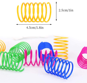 Jouets interactifs pour chat en spirale, en plastique coloré, durables, pour griffer et sauter - Product Image 3