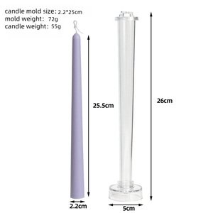 Acrylique bricolage <span class=keywords><strong>bougie</strong></span> moule réutilisable PC plastique longue <span class=keywords><strong>tige</strong></span> pour Festival fête <span class=keywords><strong>bougie</strong></span> parfumée faisant outil avec sac emballage - Product Image 6