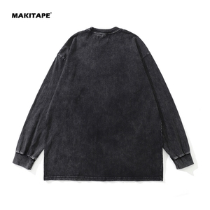 Ss07 Sudaderas de cuello redondo personalizadas de invierno Y2K de talla grande 230GSM, teñidas digitalmente, con hombros caídos, estilo anime, extragrandes, con lavado ácido para hombre - Product Image 6