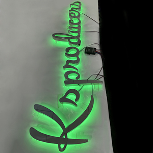 Insegna Logo 3D Personalizzata <span class=keywords><strong>per</strong></span> Interni/Esterni con Retroilluminazione LED RGB in Acciaio Inox IP65 Impermeabile con Controllo Touch <span class=keywords><strong>per</strong></span> Aziende - Product Image 4