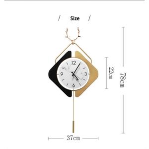 Horloge murale européenne et américaine, salon, style moderne minimaliste, décoration créative pour la maison, horloge électronique silencieuse - Product Image 3