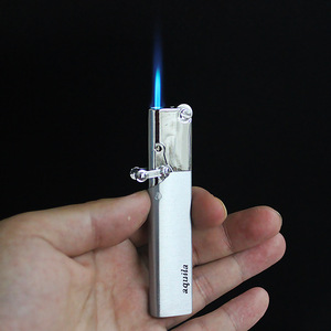 Briquet torche classique à flamme jet avec roue à silex, corps long, au <span class=keywords><strong>butane</strong></span>, pour cigares et pipes - Product Image 1