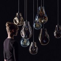 Tsinye Simple lanterne en verre européen créatif unique plafond pendentif lumière contemporaine suspension lumière pour îlot de cuisine