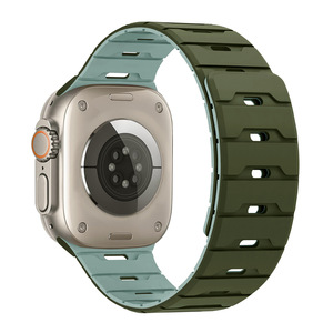 <span class=keywords><strong>Bracelet</strong></span> de montre Zonesin pour <span class=keywords><strong>Apple</strong></span>, <span class=keywords><strong>bracelet</strong></span> magnétique en silicone pour <span class=keywords><strong>Watch</strong></span> Series 89/Ultra avec design écailles de dragon - Product Image 3