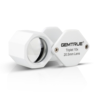 Custom Logo Diamond Loupes 10x Triplet 20.5mm Gemstone Magnifier With Premium Case