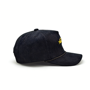 Casquette de baseball unisexe personnalisée de haute qualité, style sportif et formel, 5 panneaux, en velours/corduroy, avec visière courbée, motif à pois, style Dad Hat, avec détails métalliques - Product Image 4