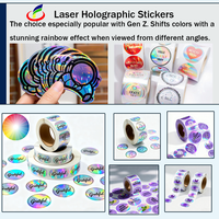 Étiquettes personnalisées pour emballages cosmétiques en tube, gaufrées - Autocollants holographiques ronds pour peptides