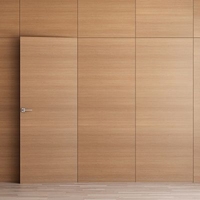 Chine Porte cachée en bois massif en gros Porte invisible intérieure avec charnières de porte cachées et cachées réglables