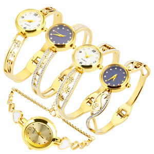 Orologio elettronico al quarzo da <span class=keywords><strong>donna</strong></span> <span class=keywords><strong>alla</strong></span> <span class=keywords><strong>moda</strong></span> accessori per gioielli con numeri romani rosa cavi 18K oro acciaio inossidabile orologio da polso - Product Image 6