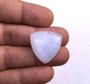 Beautiful Top Quality Natural <b>Rainbow</b> Moonstone Gemstone Smooth Trillion Shape Loose Gemstone Cabochon - Product Image 3