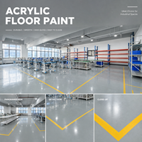 Peinture acrylique pour sols à base d'eau, revêtement antidérapant et résistant à l'usure pour béton, garage, usine, atelier
