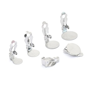 Clips en acier inoxydable pour boucles d'oreilles 8mm 10mm 12mm 14mm, accessoires de bijouterie DIY - Product Image 5
