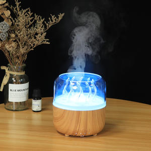 Humidificador de Aromaterapia con Diseño de Madera YX-V77, Luz LED Tipo C de 5V, Uso Doméstico, 31-40 m², Capacidad de 0.5L - Product Image 2