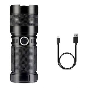 High Lumen 1680 Lumens Tactical <b>Rechargeable</b> USB Flashlight Adjustable Beam 4 Modes 3x18650 Battery Aluminum Alloy IP44 1000M+ - Product Image 1