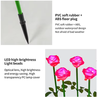 Lampu Bunga Tulip Artifisial Tahan Air IP65 untuk Luar Ruangan dengan LED, Tinggi Dapat Disesuaikan, Lampu Bunga Plastik untuk Dekorasi Natal