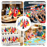 Drapeaux de table publicitaires personnalisés avec logo imprimé pour conférences, événements, bureaux et promotion en entreprise