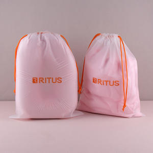 Sac à cordon givré PE double couche personnalisé stockage étanche pour chaussettes chaussures vêtements avec fermeture scellée CPE - Product Image 2