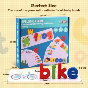 Juguetes Educativos <span class=keywords><strong>de</strong></span> Papel para Preescolar, Juego <span class=keywords><strong>de</strong></span> Combinación <span class=keywords><strong>de</strong></span> Letras y <span class=keywords><strong>Palabras</strong></span> Visuales para el Aprendizaje <span class=keywords><strong>de</strong></span> Ortografía Infantil - Product Image 4
