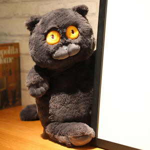 Simpatico peluche farcito gatto nero giocattoli fata bambole nuove angolate per ragazze bambini amici animali domestici compagno gatti adorabili - Product Image 4