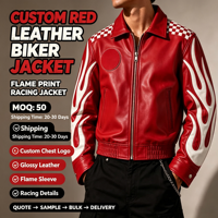 Blouson de motard en cuir personnalisé pour homme, imperméable, coupe-vent, style décontracté chic, avec broderie chenille à motif lettres, OEM, grandes tailles, vente en gros