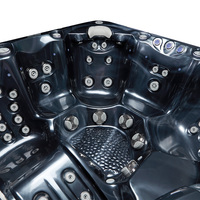 Baignoire autoportante en acrylique VIRLUX avec 55 jets d'hydrothérapie et chauffage 4KW pour salle de bain
