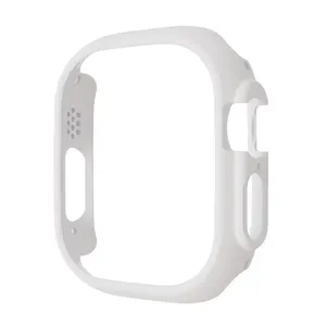 표범 인쇄 패턴 시계 보호 보호 쉘 커버 49mm 중공 Pc 시계 케이스 애플 Iwatch 울트라 시리즈 8