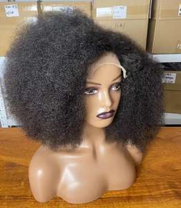 أفرو كينكي مجعد دانتيل أمامي باروكات شعر بشري برازيلي 13x4 أفرو كينكي مجعد شعر بشري مربوط بشدة مزدوج باروكات دانتيل برومو - Product Image 6