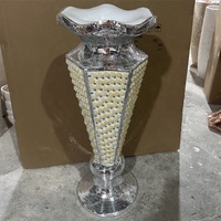 Vas Bunga Cermin Berlian Hancur Kontemporer Ramah Lingkungan Mewah, Fiberglass Berdiri Besar untuk Pot Taman Rumah yang Menakjubkan
