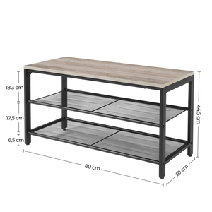 <span class=keywords><strong>Banc</strong></span> à chaussures <span class=keywords><strong>VASAGLE</strong></span> avec étagères à 2 niveaux permettant <span class=keywords><strong>de</strong></span> gagner <span class=keywords><strong>de</strong></span> l'espace - Product Image 6