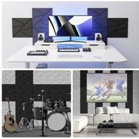 Panneaux acoustiques blancs modernes Panneaux muraux insonorisés haute densité avec autocollant pour Home Studio Office