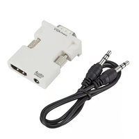 Convertisseur VGA vers HDTV 1080P Adaptateur HDTV vers VGA avec alimentation audio pour moniteur HDTV projecteur PC PS3