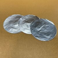 Feuilles d'aluminium pour chicha pré-découpées, résistantes, rondes, épaisseur 0,02 mm/0,03 mm, 50 pièces