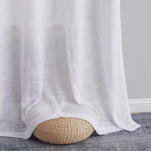 Cotone bianco trasparente rotolo finestra semi <span class=keywords><strong>pizzo</strong></span> 100 poliestere drappo <span class=keywords><strong>tulle</strong></span> voile tessuto tenda bianco <span class=keywords><strong>tende</strong></span> trasparenti - Product Image 4