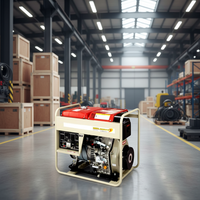 TECHNIC POWER Tragbarer Einzylinder-Benzingenerator 4-Takt Luftgekühlt GX390 380V DC Elektrostart 2KW 1/3 Phasen 8,3L