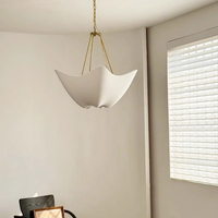 Lustre LED suspendu tout en cuivre de style américain VC Plaster, design français rétro pour salle à manger, salon, chambre et bureau