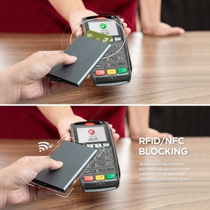 <span class=keywords><strong>Porte</strong></span>-cartes de visite en métal pour hommes, portefeuille pour gravure Laser, portefeuille Rfid <span class=keywords><strong>porte</strong></span>-cartes de crédit - Product Image 4